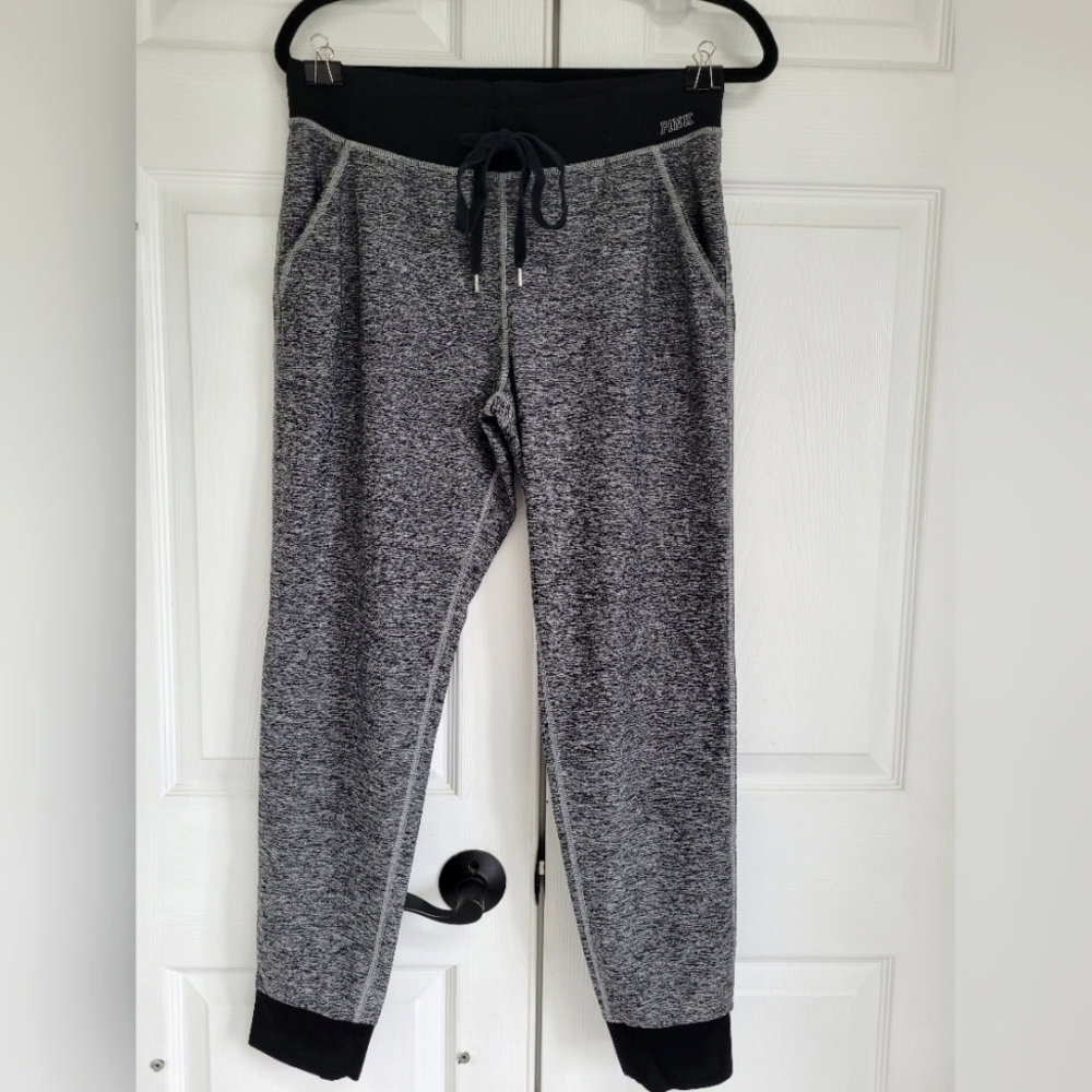 Victoria's Secret PINK Ultimate Yoga Gray and Black Jogger Pants